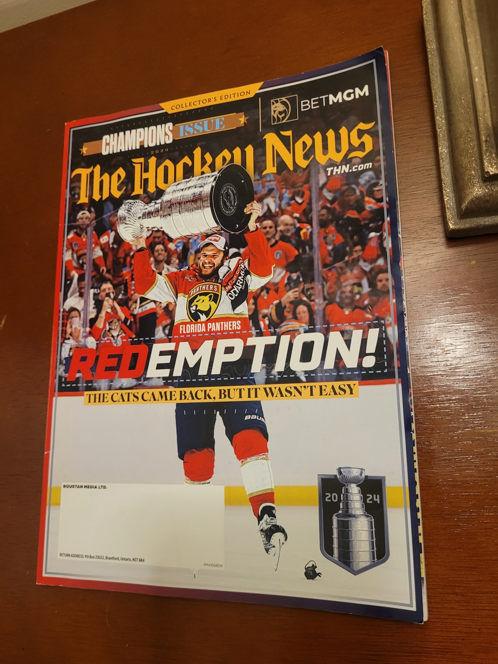 THE HOCKEY NEWS MAGAZINE FLORIDA PANTHERS 2024 CHAMPIONS